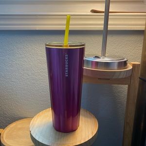 Pink and Yellow Starbucks Cup